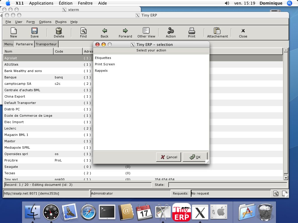 OpenERP sur Macintosh